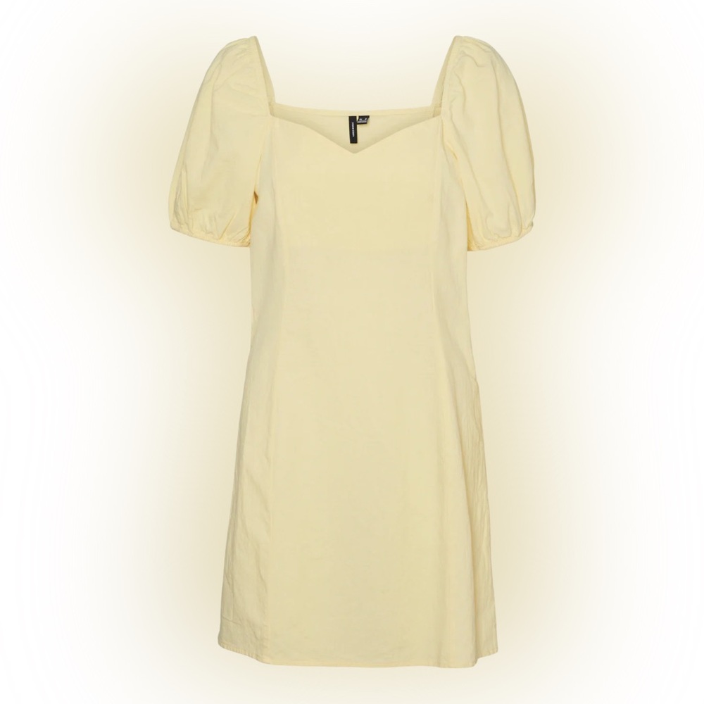 Vero Moda Butter Yellow Mini Dress - Picture 1 of 12